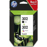 Cartucho de tinta original hp nº302 multipack/ negro/ tricolor